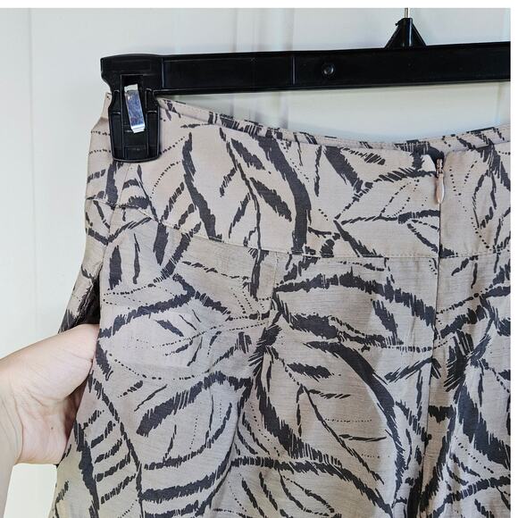 🦃 O’Neill Colin Leaf Print Culottes Capris Size Medium Beachy Coastal Grandma - Picture 6 of 11